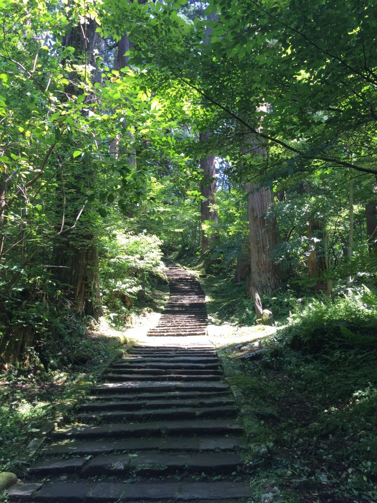 羽黒山　登山道　石段