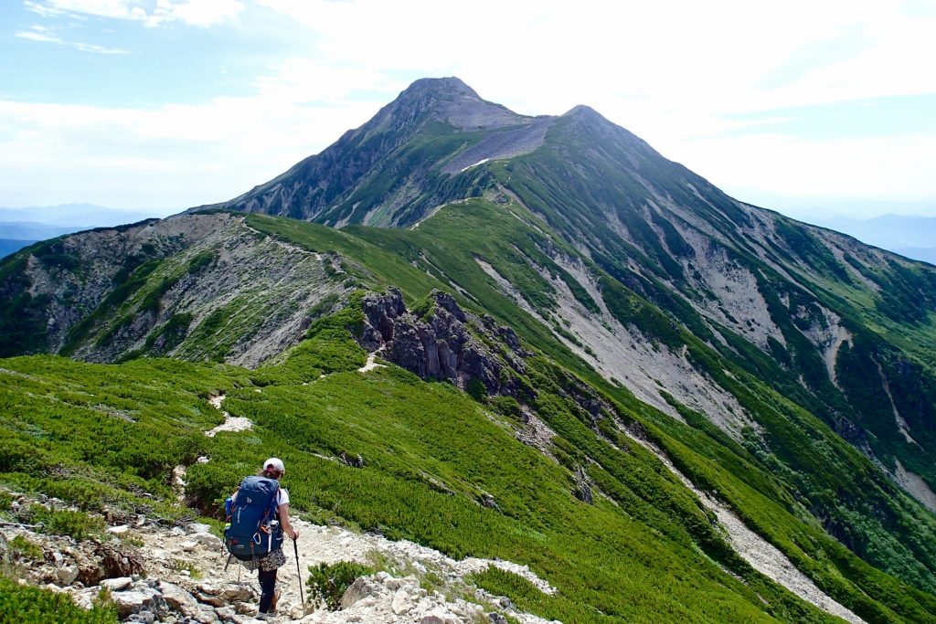 笠ヶ岳　日本百名山　稜線　尾根